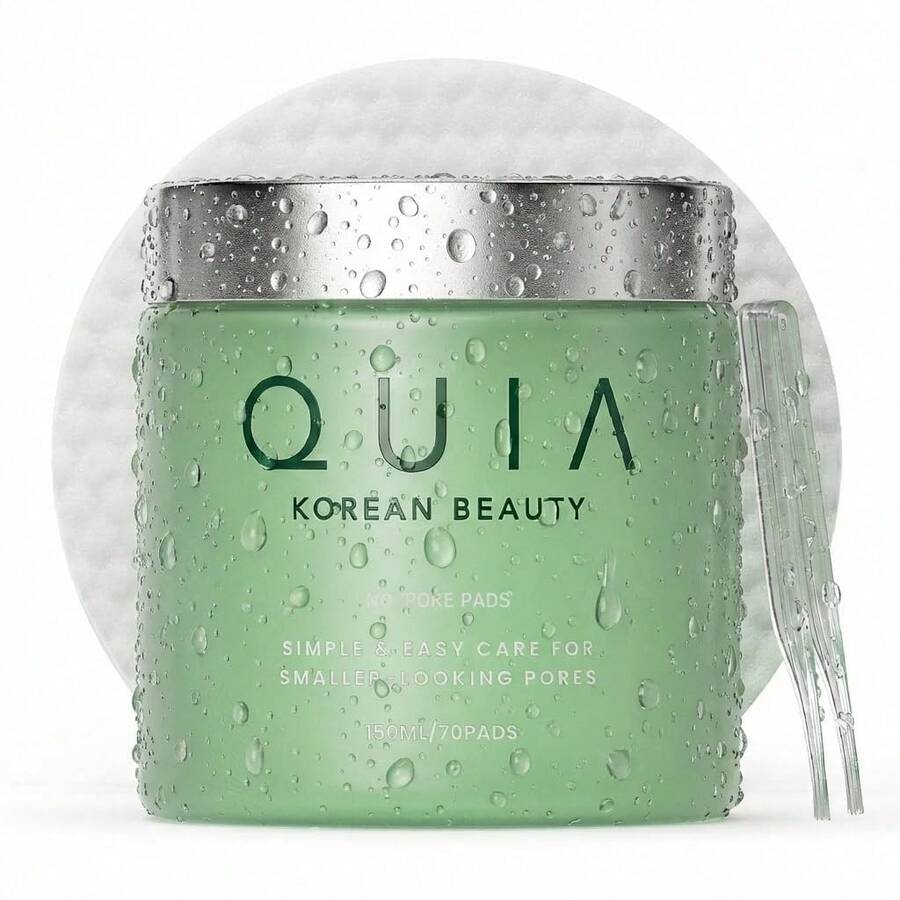 QUIA Toner Pads – AHA/BHA Dual-Action Exfoliate And Hydrate All In One – Soothing Formula For Sensitive Skin – Reduces Blackheads And Blemishes- 70 Gentle Textured Pads – Korean Skincare - trắng - Xem 1