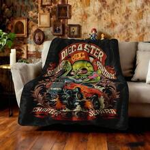1PC 3D Monster Jam Monster Truck Cartoon Blanket, Edgy Gift For Motorsports Fans, Themed Man Cave Decor, Retro Sci-Fi Party Accent & Race Day Souvenir,Soft Throw Blanket For Home Bedroom Bed Sofa Picnic Travel Office Cover Blanket, Multiple Sizes 50x60 To 60x80 Inches - Nhiều màu 15 - Xem 5