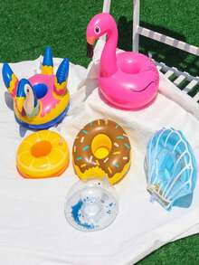 20pcs Inflatable Drink Cup Holders, Inflatable Floating Drink Cup Holders, Swimming Pool Drink Floats, Floating Cup Holders, Inflatable Drink Coasters, Inflatable Flamingo Cup Holders For Swimming Pool Party - Multicolor - View 9