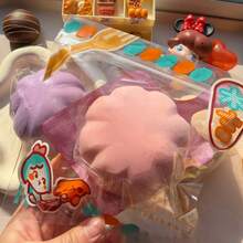 木制冰淇淋慢回弹玩具，面包挤压减压软胶玩具，包子慢回弹逼真蒸包减压玩具，湿软小包子挤压减压玩具，PU湿软包子挤压蛋糕甜点减压玩具，逼真食物慢回弹湿软手指捏捏玩具 - 彩色 - 查看 13