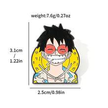 1/3 件装 阳光笑脸卡通胸针，一款开朗活泼的《海贼王》蒙奇·D·路飞装饰胸针，适合日常佩戴、作为礼物或小惊喜。 - 彩色 - 查看 11