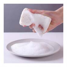 6 - Pack Non - Scratch Scrub Sponges - Sponges Dishes And Washing Dishes, Cleaning Sponges For Kitchen Home Office, Magical 3D Art And SuppliersWhite - B-trắng - Xem 6