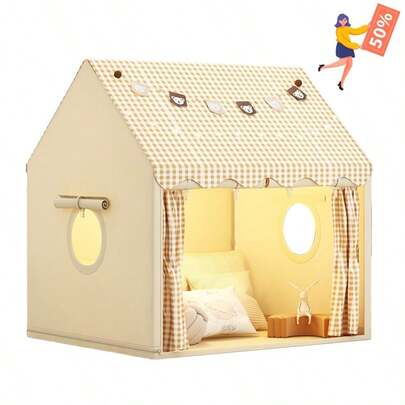 1 buc. Cort de jocuri interactiv pentru interior și exterior, Castel de joacă pentru familie, Casă de joacă portabilă, Cort de camping, Cadou de ziua de naștere