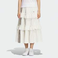 Adidas Originals 女士超长梭织长裙 KQ6506 - 白色 - 查看 1