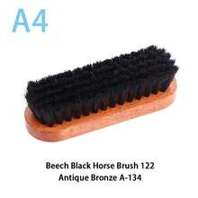 Cepillo de pulido y limpieza de detalles del, cepillo de madera de pelo de caballo, cuidado y limpieza de zapatos de cuero - estilo 1 - Ver 5