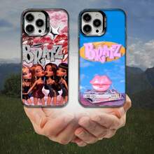 Fashion B-BratzS Phone 16,15,14,13,12,11,8,,Pro,,Plus,,XS,SE Anti Fall Black Matte Hard - Z1 - 查看 1