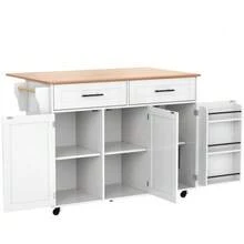 Mobile Storage Islands - White - View 11