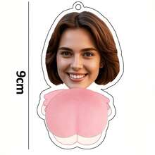 1个定制亚克力挤压玩具钥匙扣，可个性化定制人像照片，新奇的臀部挤压减压钥匙扣，送给家人、朋友的独特礼物，生日、情人节礼物 - 彩色 - 查看 3