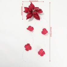 1个百合花夏威夷风情发夹，女士流苏花朵鳄鱼夹，热带花朵发饰，适合夏季海滩度假，发爪，发夹，发卡 - 彩色 - 查看 4