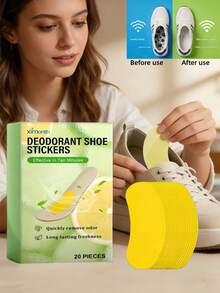 Odor Eliminating Shoe Deodorizer Pads, Plant-Based Fresh Scent, Absorb Sweat, Deodorize Sports Shoes - Multicolor - View 13
