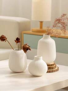 1 bình hoa trắng, bình trang trí nhà cửa cỡ lớn, bình trang trí để bàn hiện đại tối giản với họa tiết 3D, thích hợp cho phòng ngủ, phòng khách, bàn làm việc văn phòng, quà tặng gia đình, trang trí phòng dành cho nữ, bình hoa bằng nhựa. - Nhiều màu - Xem 7
