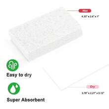 6 - Pack Non - Scratch Scrub Sponges - Sponges Dishes And Washing Dishes, Cleaning Sponges For Kitchen Home Office, Magical 3D Art And SuppliersWhite - B-trắng - Xem 3