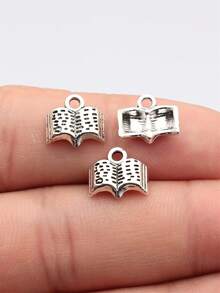 20 piezas Libro Colgante DIY - Ancient Silver - Ver 1