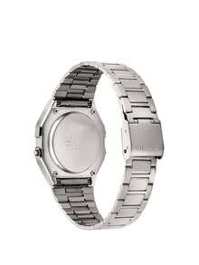 Casio 卡西欧男士石英表（DIY版，彩色卡片表盘），电池续航时间长，适合日常佩戴。具备液晶显示屏、日期、星期和闹钟功能。 - 銀色 - 查看 4