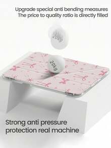 Cute Cartoon Pink Bow, Star, Heart Dual-Sided Acrylic Transparent Crystal Back Cover, Shock-Resistant And Durable, Suitable For 7th, 8th (10.2 Inch), And 10th Generation . Built-In Pencil Slot, Sleep/Wake Function, And Foldable Stand Design. Ideal Gift For New Year 2026 And Christmas. - 查看 10