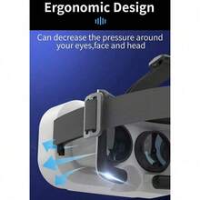 Kính thực tế ảo Huadan VR, kính 3D VR, mũ bảo hiểm VR, kính đeo VR, thích hợp cho TV, phim và trò chơi điện tử, tương thích với điện thoại thông minh IOS và Android có kích thước từ 4.7-7.2 inch - Màu trắng - Nhiều màu - Xem 7