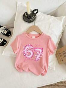 3件套幼儿数字印花短袖套装 - 彩色 - 查看 4