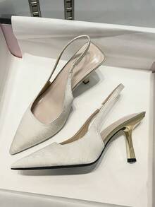 VIP.MRS.KING Women's Fashion High Heel Closed Toe Sandals - Apricot - View 1