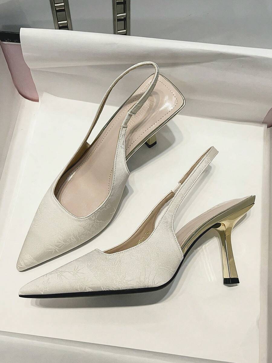 VIP.MRS.KING Women's Fashion High Heel Closed Toe Sandals - Apricot - View 1