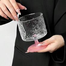 6 Stücke exquisite Tassen, Cocktailgläser, Vintage Gläser Kaltbrüh Tassen, Eiskaffee Tassen, Aperitifgläser, Saftgläser, einzigartige und schöne Tassen - Pink - Übersicht 10