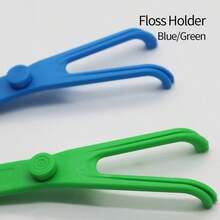 1盒牙线+可重复使用的牙线架，包含牙间清洁和牙齿美白口腔护理工具 - 彩色 - 查看 6