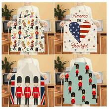1pc Soldier Pattern Apron, Creative Funny Fashion Printed Apron, Home Cleaning Apron, Easy Clean Kitchen Cooking Apron, Creative Home Apron - Multicolor - View 12
