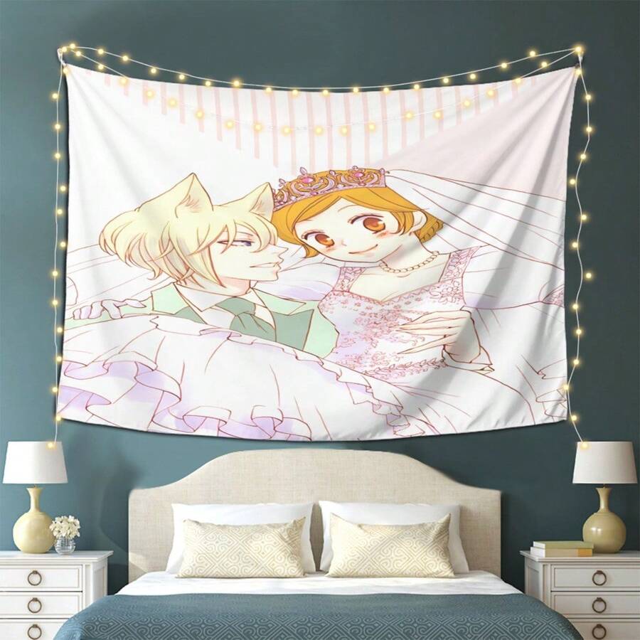 1pc Kamisama Kiss Tapestry, Vintage Movie Poster Style, Ideal Wall Hanging, Nostalgic Design With Elegant Vintage Style, Perfect For Living Room And Bedroom Wall Decor, Essential For Home Parties, Story-Rich Background For Photos And Live Streams - 1PC - 查看 1