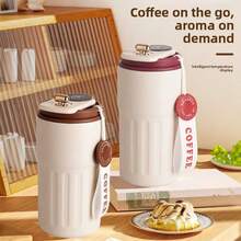 316 Stainless Steel Vacuum Insulated Mug/Coffee Cup With Leak-Proof Lid, Portable Handle And Carrying Strap, Suitable For Outdoor Camping, Durable Construction - 粉色 - 查看 4