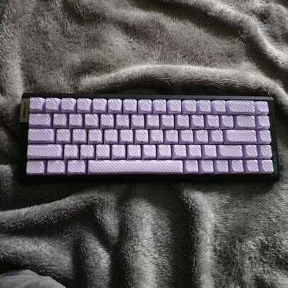 136 Keys Full Set Purple Wave Keycaps, Suitable For Mechanical Keyboard And Magnetic Axis Keyboard DIY