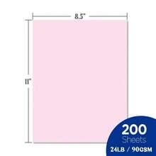 Color Copy Paper,Multi-Purpose Paper,Colored Printer Paper 8.5" X 11", 24 Lb / 90 GSM,Pink,200 Sheets (1 Reams),Made In USA - Pink - 查看 3