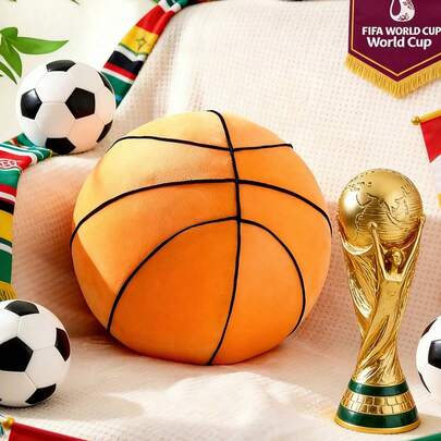 1 Gối trang trí bóng đá World Cup, Gối World Cup 2026, Gối sofa World Cup, Gối hình quả bóng đá, Gối bóng rổ, Gối bóng bầu dục tròn, Gối mềm mại, Gối trang trí phòng ngủ, Trang trí phòng, Quà tặng tiệc tùng