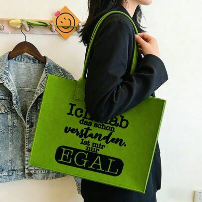 Filz Shopper, Damen Handtasche, praktische Pendlertasche, ideale Einkaufstasche, modische Reisetasche, leichter schicker Strandtasche | Geeignet für Geburtstag, Hochzeit, Muttertag, Abschluss, Krankenschwestertag, Schulanfang, Reisegeschenke, Urlaubsutensilien