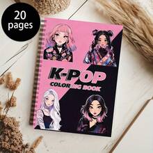 1pc KPOP Style Sketchbook, Ideal For KPOP Fans, Vibrant Cover, High-Quality Paper, Spiral Bound, Durable Construction, Excellent Adult Gift (Pen Not Included) - Single Piece - View 3