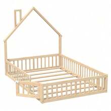 Kids Bed Frames, Headboards & Footboards - Natural + Pine + 140cm*200cm - View 11