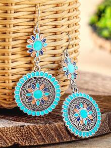 TopHanqi Hoa tai tròn Bohemian Valentine, Mẹ, Mẹ, Ngày của Mẹ, Quà tặng - Nhiều màu - Xem 8