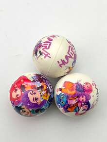 3个卡通偶像主题减压球，柔软减压球，青少年缓解焦虑玩具，生日礼物。（随机款式） - 彩色 - 查看 2