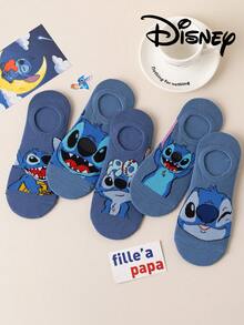 1/5/10 Pairs Disney Stitch Men's Socks, Boat Socks, Invisible Socks, Funny Christmas Gift, All Season - Multicolor - View 2
