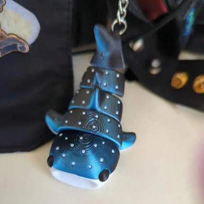 3D Shark Keychain -…