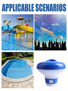 Automatic Pool Chemical Dispenser - Floating Chlorine/Bromine Tablet Dispenser, Integrated Float Design, Decorates Pool Surface When Loaded With Chemicals - Floating - View 7