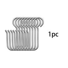 60pcs Metal Curtain Track Hooks S Shaped Small Curtain Metal Drape Wire Hooks For Ceiling Drape Track (Silver) - Silver - View 14