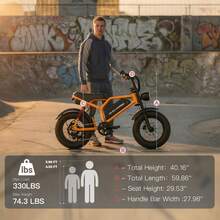 WIND HORSE 16" Tire Electric Bike With 750W Powerful Motor For Teens, 20MPH, 65 Miles Range,48V Removable Battery,5 Riding Modes,Full Suspension All-Terrain E-Bike For Teens - trái cam - Xem 10