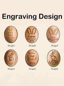 Customizable Personalized Wooden Easter Egg Rattle With Music, Customized Easter Egg Cup, Engraved Easter Egg Rattle, Easter Gift, Ideal For Baby's First Easter - Multicolor - View 9