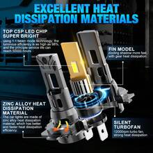 2pcs H7 LED Car Headlight Bulbs Canbus High Power 3570 CSP Chip 100W 30000LM Turbo Fan Auto Lights Mini H7 LED Plug&Play For Cars - A - View 5