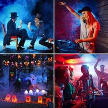 SEBRUANC 500W Fog Machine Christmas Fog Machine 3PCS Three-In-One High Power Lamp Beads Stage Lighting Effect Wireless Remote Control Suitable For Wedding DJ Performance Concert Bar Party - Ver 9
