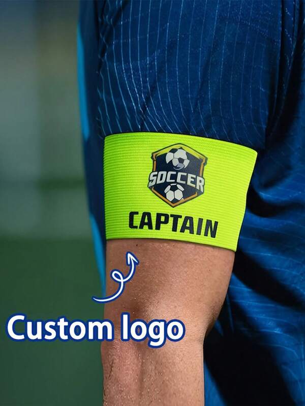 Customizable Elastic Sports Watch Band Armband. Designed For Football Team Captains, Can Customize Logo, Ideal Gift For Captains, Teammates And Athletes. Suitable For Cycling, Football, Sports Events And Charity Activities.