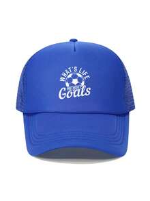 1pc Fashion Sponge Cap WHAT'S LIFE WITHOUT GOALS Letter Printing Adult Truck Driver Hat Baseball Hat Fishing Hat Funny Gift Hat For Men And Women Spring And Summer - Multicolor - View 11