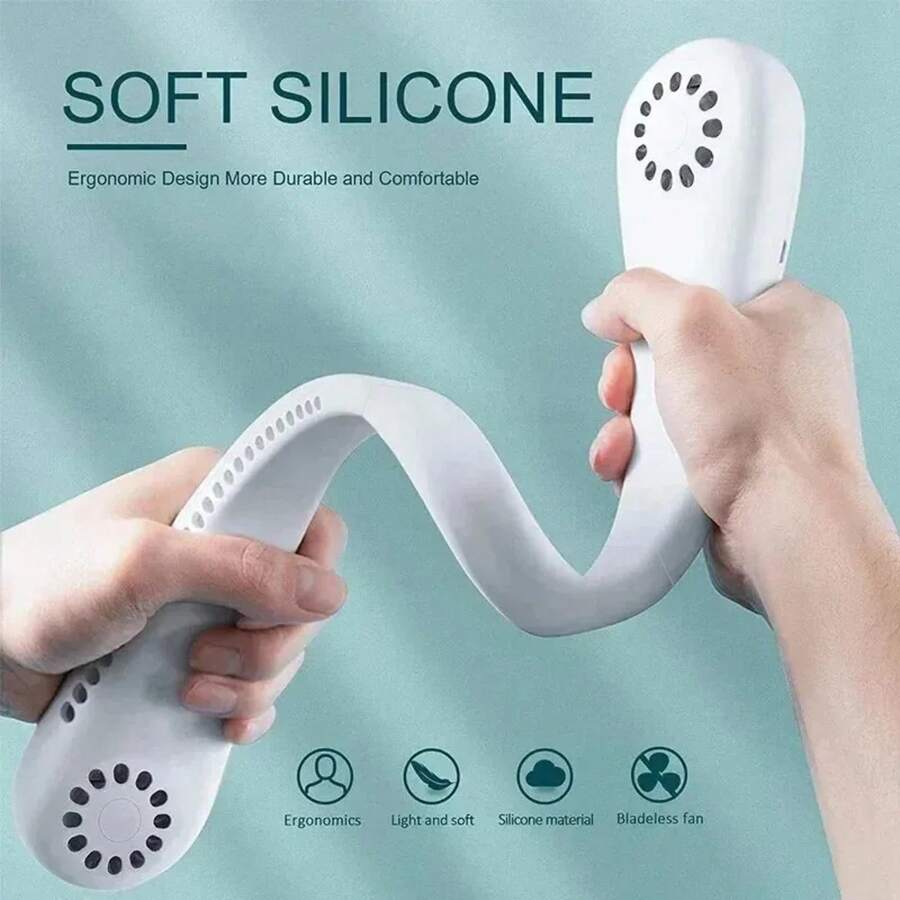 Nuevo Ventilador de Cuello Portátil Sin Aspas 2026, Larga Duración, 3 Velocidades, Recargable, Ideal para Deporte y Verano - Rosa - Ver 1