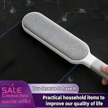 Double-Sided Pet Hair Remover, Manual Static Cling Hair Brush, Suitable For Clothes, Sofa, Furniture, Carpet Cleaning, Reusable, Durable Polypropylene Material, No Power Required - White - View 6