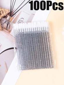200pcs Mini Disposable Lip Brush Heads, Suitable For Makeup Artists And Daily One-Time Lip Gloss/Lipstick Application - Multicolor - View 9
