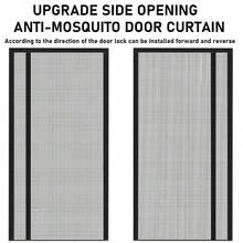 Magnetic Screen Door, Upgraded Polyester Fiber Insect Proof Screen Door, Reversible Curtain, Suitable For Balcony, French Door, Sliding Glass Door - Black - Black - View 7